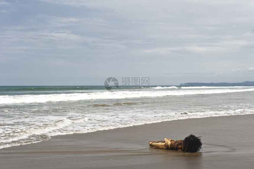 厄瓜多尔蒙皮切海滩假期太阳热带小屋海滩棕榈异国情调海岸海洋图片