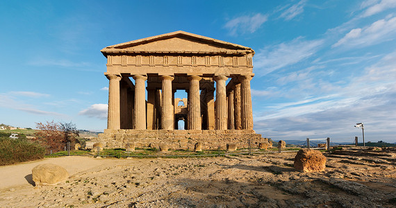 意大利西西里Agrigento古希腊康科迪亚寺庙高清图片