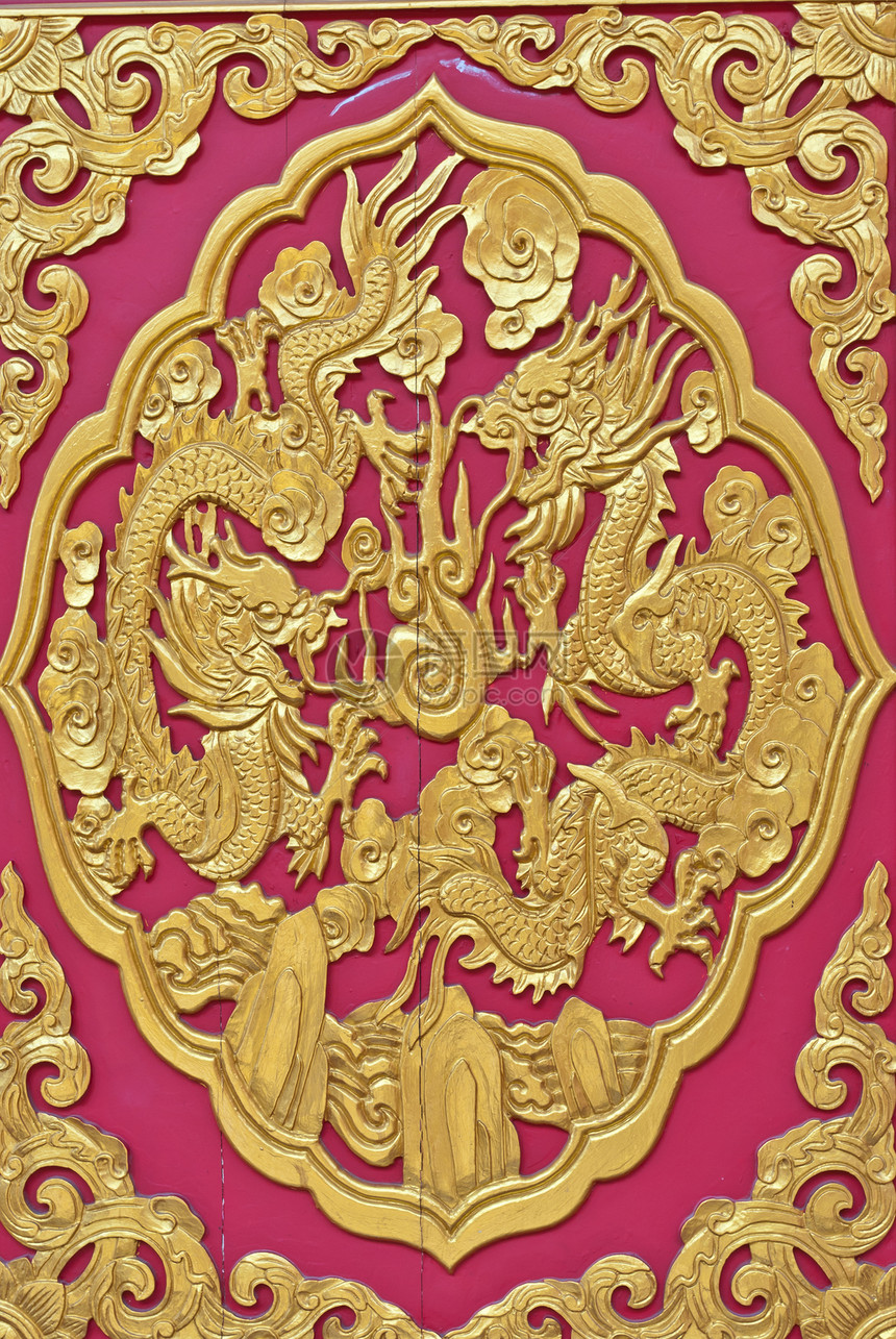 中国金龙背景手工雕像雕塑金子宗教传统装饰品艺术家建筑学墙纸图片