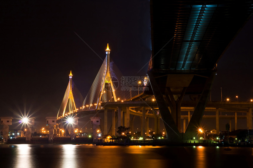 曼谷大桥艺术工程商业踪迹力量地标港口建筑过山车面板图片