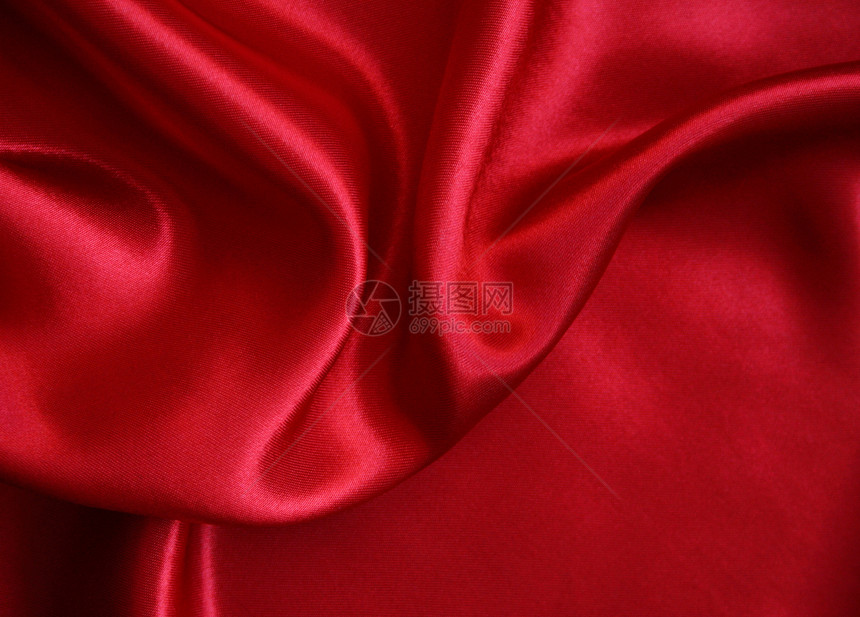 平滑优雅的红色丝绸背景图片