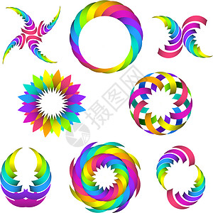 海达路德为设计设计的彩虹徽标设置设计图片