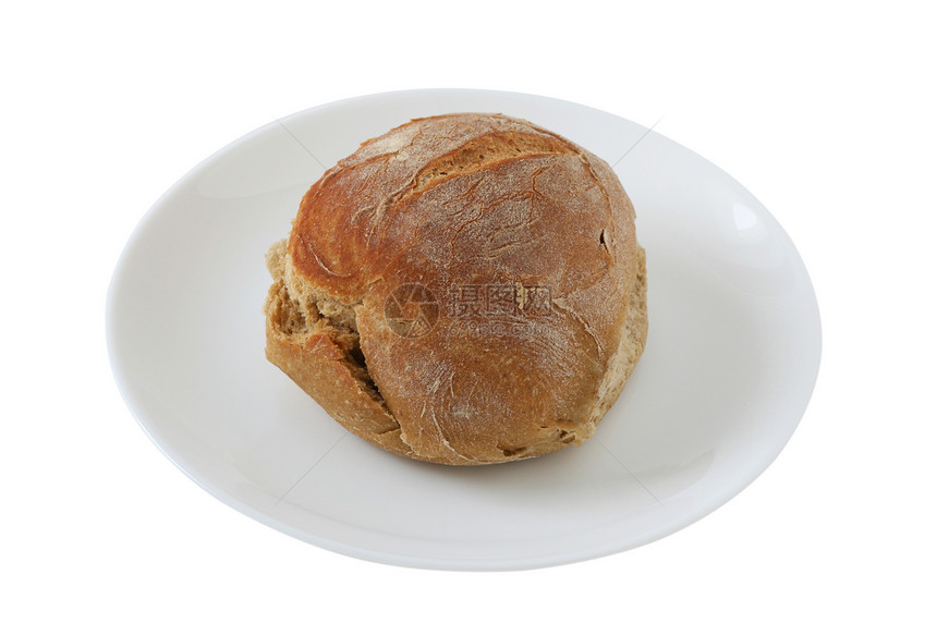 盘子上的面包棕色小吃橙子食物早餐图片