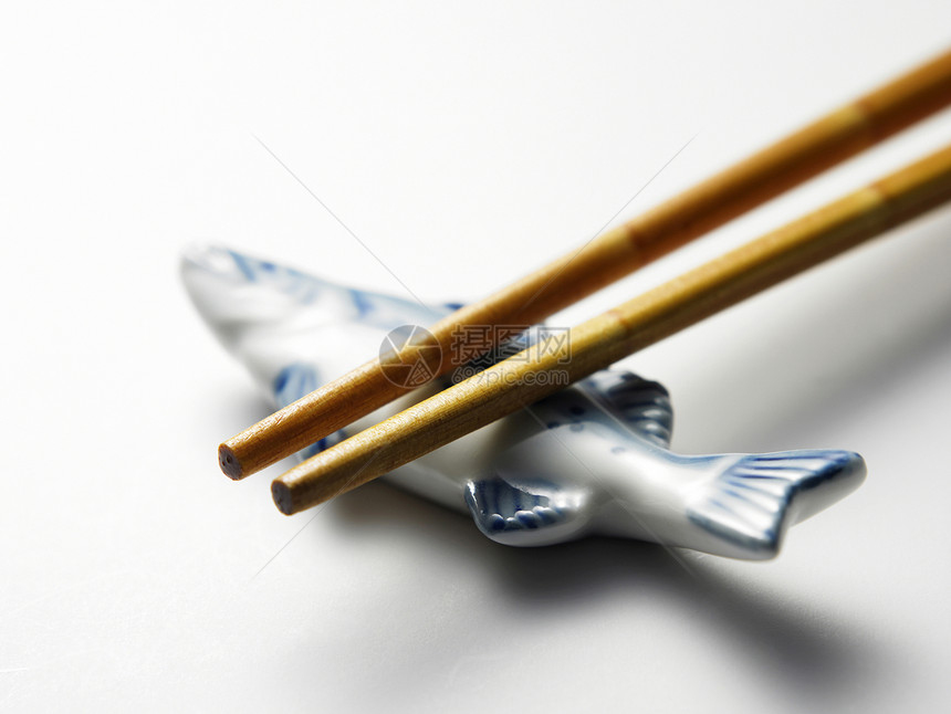 筷子木头用具筷架背景图片