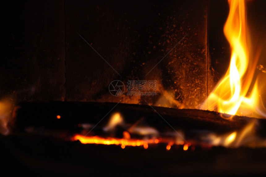 火炉中的木木木木壁炉火焰时间燃料化石木火木头摄影日志运动图片
