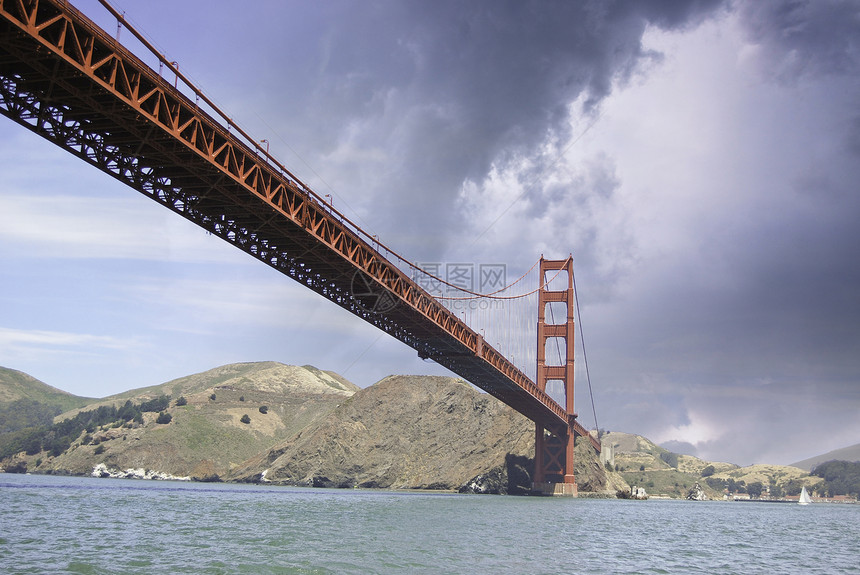 旧金山的金门大桥旅游市中心城市橙子吸引力工程天空旅行游客历史图片