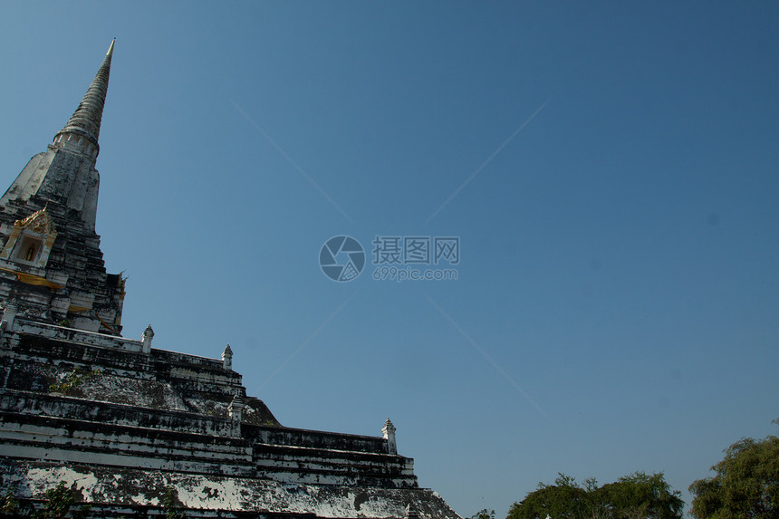 奥塔亚叶子宗教寺庙游客文化蓝色贵族金子宝塔旅行图片