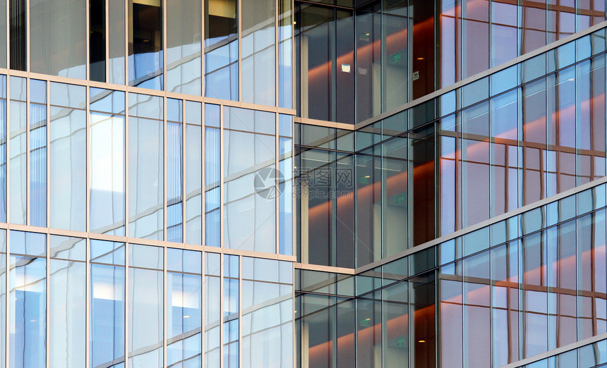 办公室大楼视窗景观玻璃状线条反射职场中心建筑学财产蓝色窗户图片