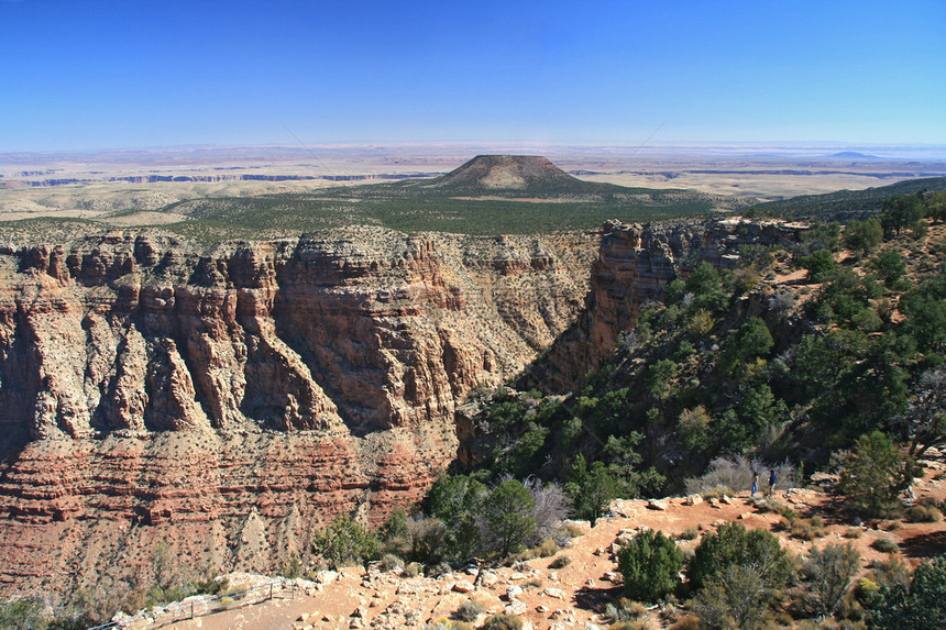 大峡谷天空悬崖蓝色地标轮缘岩石地质学橙子远景编队图片