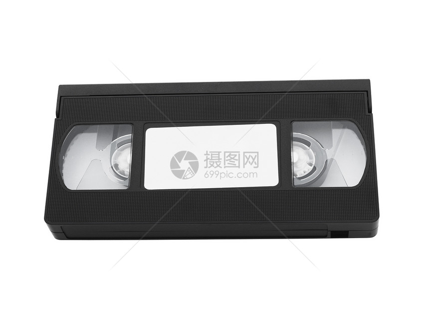 带空白标签的旧录像带磁带图片