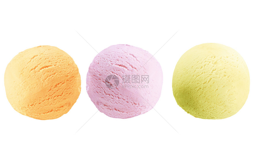 白背景的冰淇淋甜甜点图片