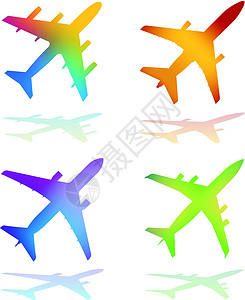 矢量梯度颜色矢量航空飞机背景图片
