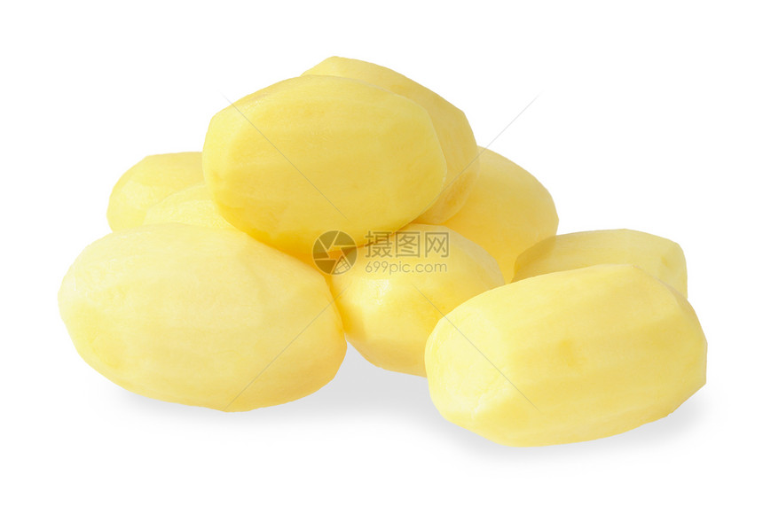 新鲜马铃薯食物白色黄色土豆蔬菜农业图片
