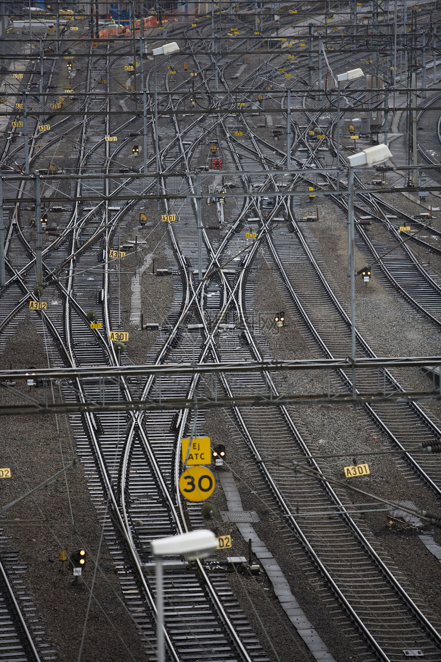 铁路铁路轨道铁轨货运火车站交通货物方式枢纽运输画幅图片