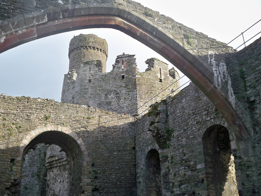 城堡内历史性大厅石头建筑学图片