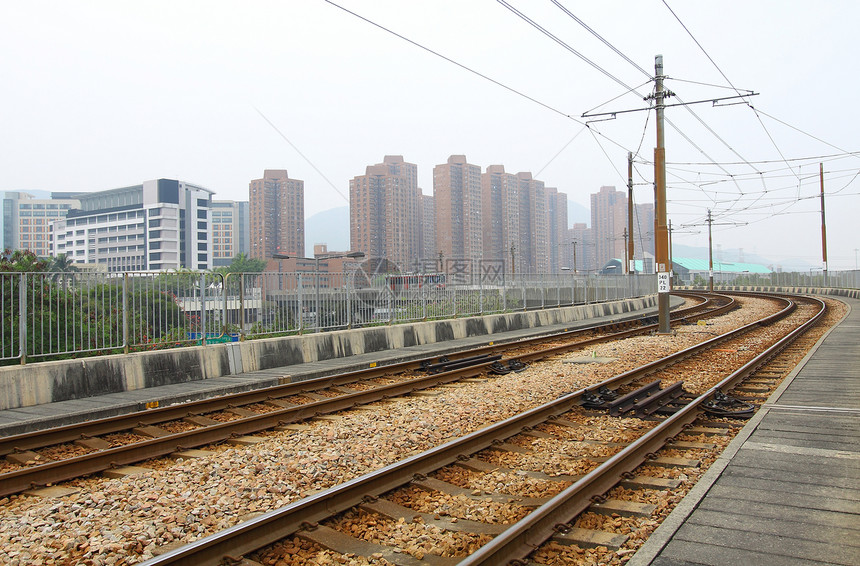 香港铁路交通石头平台技术天空旅游车站蓝色过境速度图片