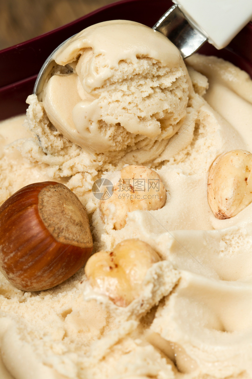 带栗子的冰淇淋味道食物甜点薄荷餐厅菜单奶油坚果牛奶美食图片