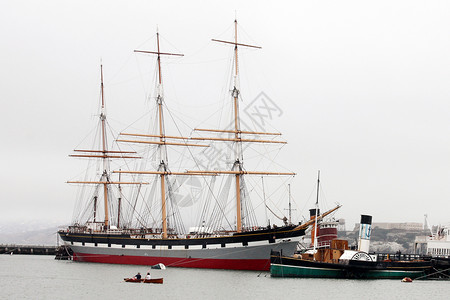 船和船导航海洋桅杆航行运输背景图片