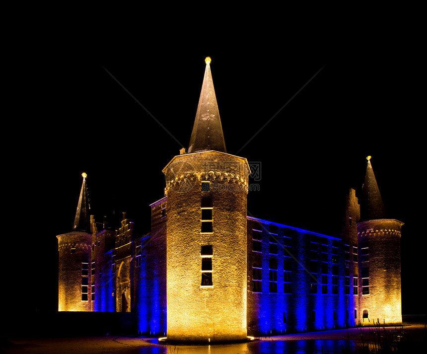 古古城堡黑色房子建筑学石头建筑文化蓝色旅行历史性历史图片