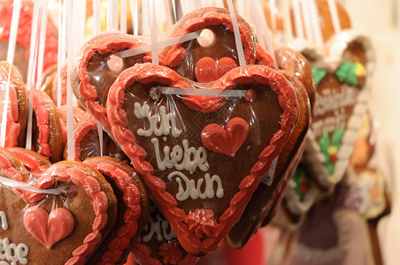 德国纽伦堡圣诞节市场的Lebkuchen旅行糕点蛋糕糖果装饰专业饼干观光游客旅游背景图片