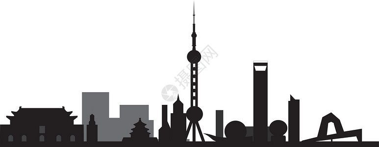 北京央视大楼北京地标城市旅行景观酒店中心玻璃商业日落反射插画