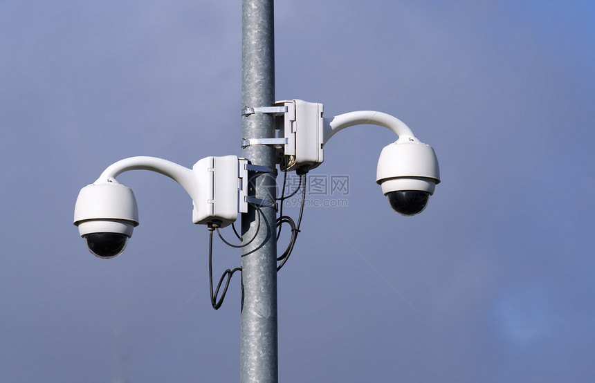 安保摄像机电视相机监视镜片邮政视频技术监视器记录警卫图片