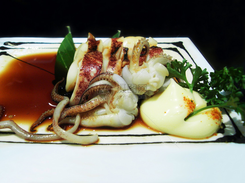 木之地文化触手油炸美食食物午餐海鲜螺旋饮食章鱼图片