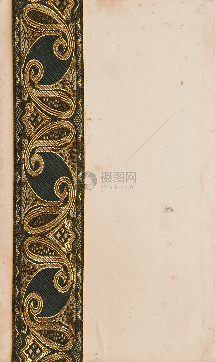 带有古董丝带的旧纸面背景边界海豹羊皮纸空白签名褐色文档邮票插图皇家图片