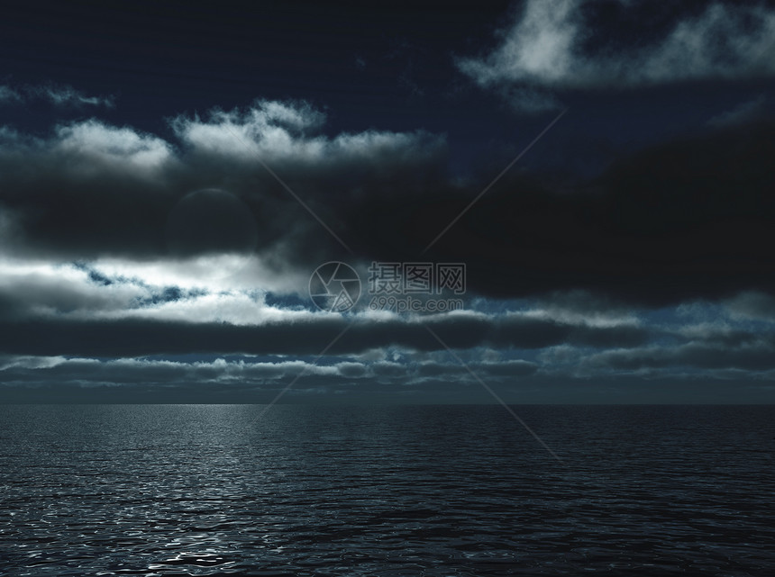 松石海浪上方的雷声海滩力量假期风暴蓝色场景气候岛屿插图反射图片