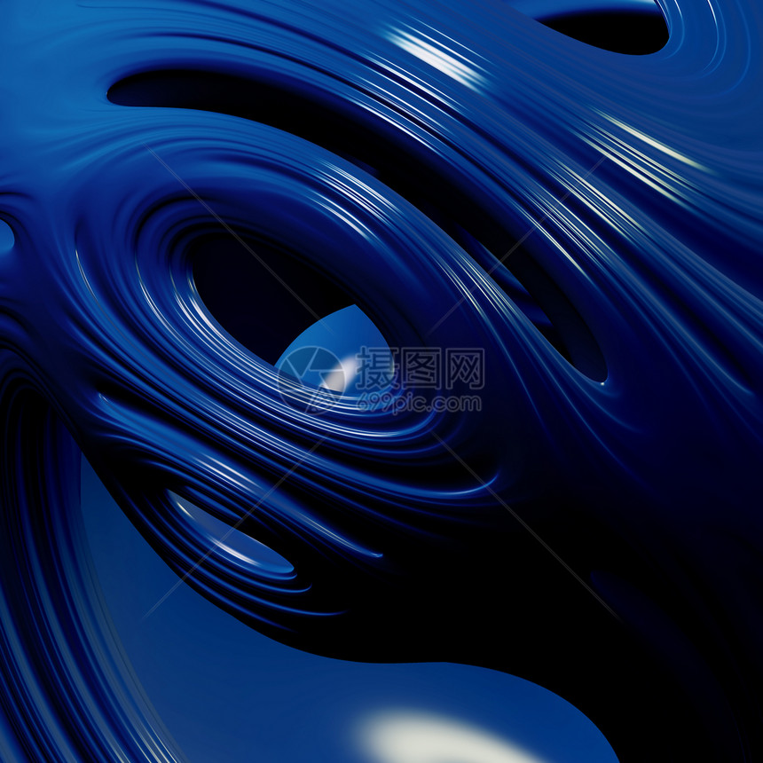 深蓝色抽象液体图片