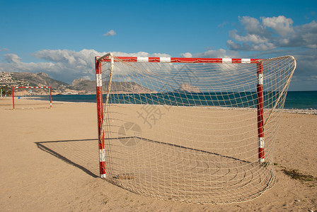 海滩足球球场高清图片