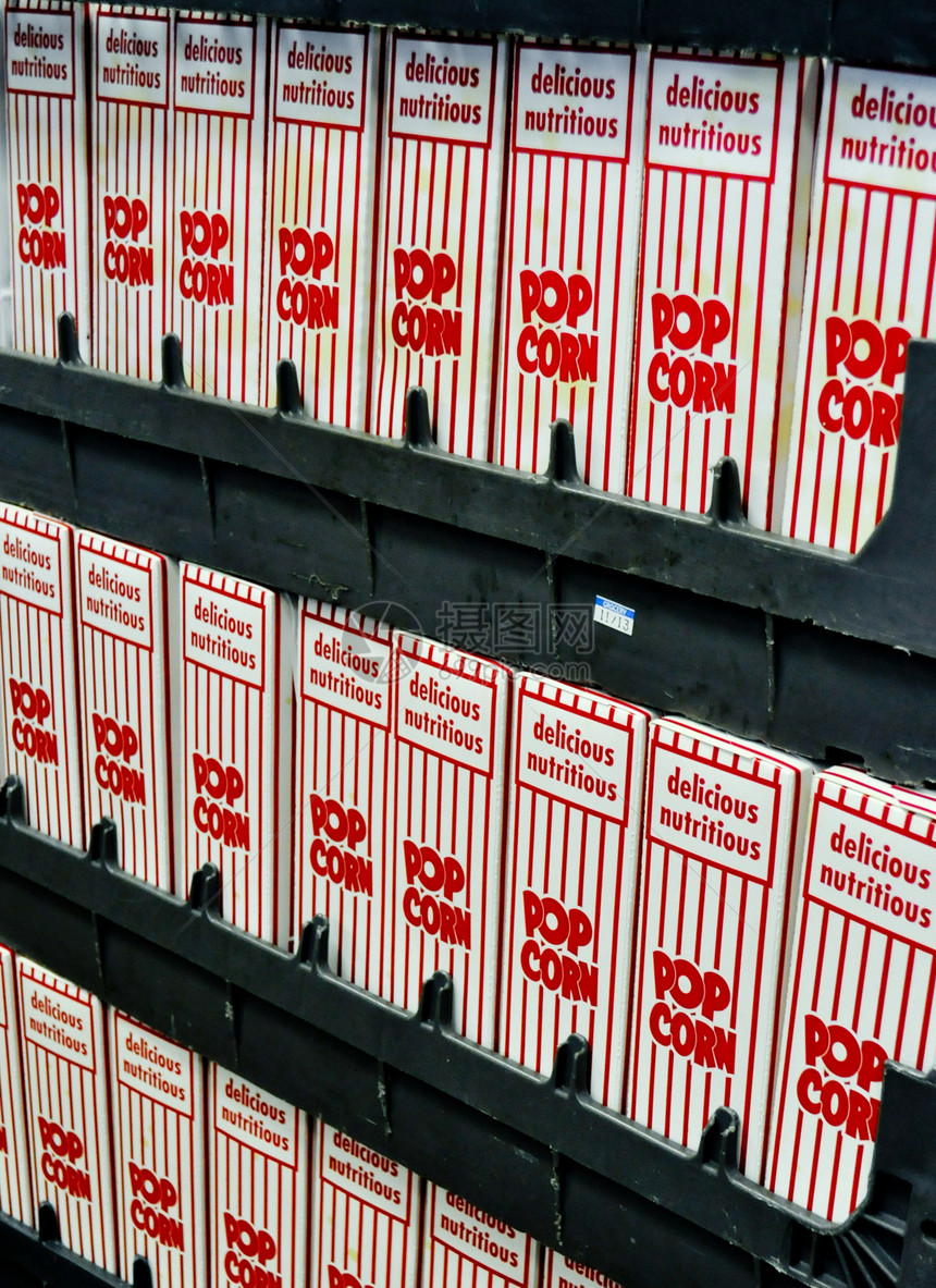 爆米花盒流行音乐玉米零食爆米花盒装小吃图片