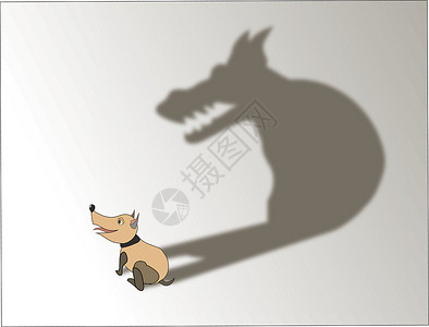 狗的影子背景图片