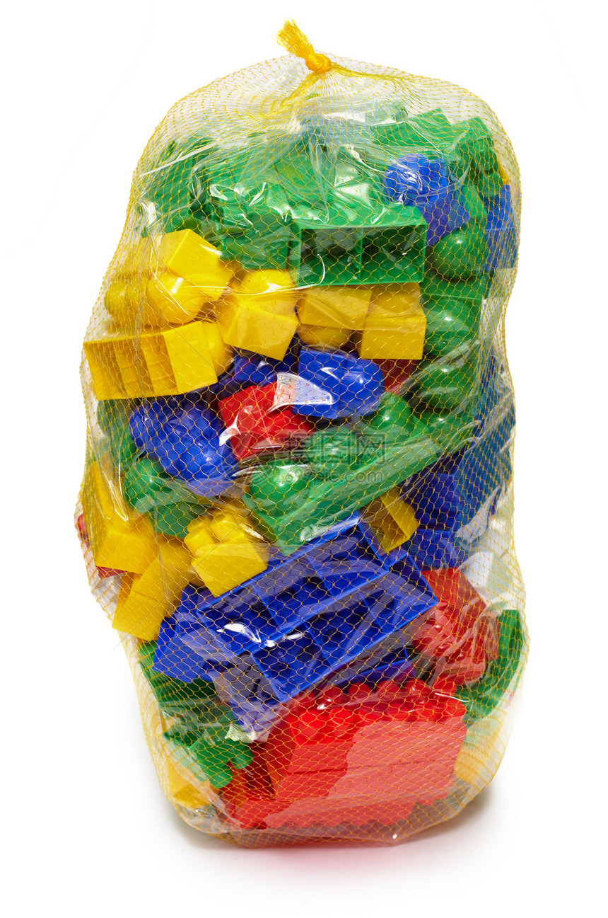 袋子内新的塑料玩具块图片
