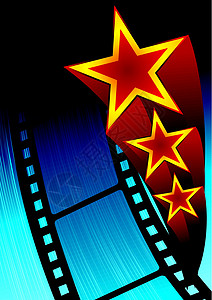 电影海报娱乐陈列柜庆典横幅插图节日星星展示艺术奖项背景图片