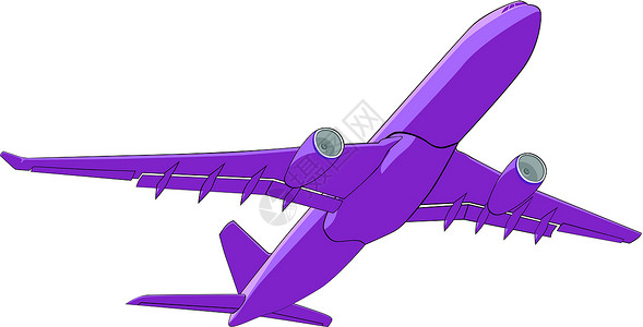 航天客机客机空军运输空气载体翅膀民间航空公司插图呼吸道航天插画