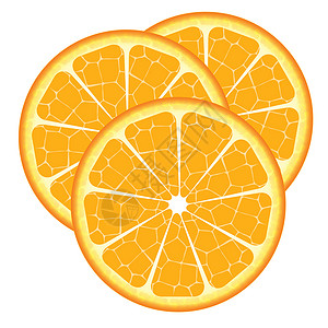 橙片矢量背景图片