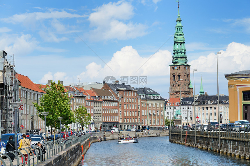 哥本哈根车道晴天旅行城市首都血管单位港口游客纪念碑图片