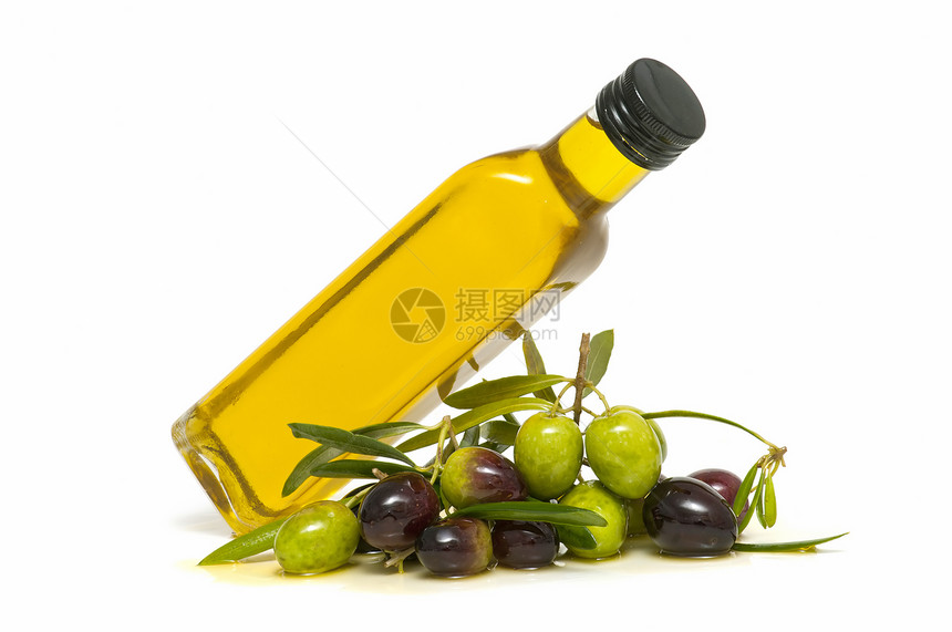 橄榄油食物农业商业营养白色香料饮食绿色黄色水果图片