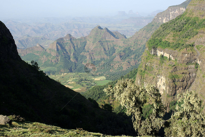 埃塞俄比亚地貌景观猿猴旅行草地场地风景顶峰荒野悬崖图片