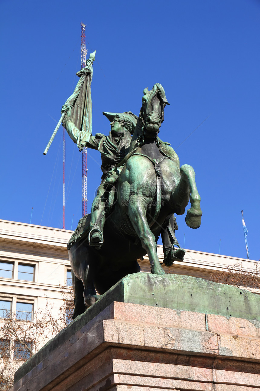 曼努埃尔贝尔格拉诺女神像历史性联邦骑士反抗旗帜历史地标城市记忆观光图片