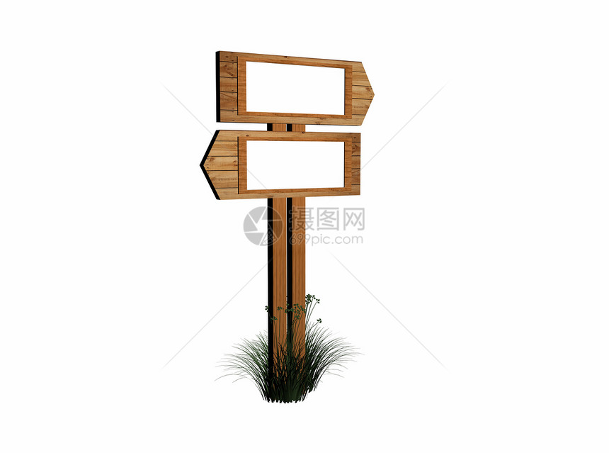 2 3D 反向木箭头  一列的索引植物推介会卡通片指针渠道化招牌木头广告牌指示牌木板图片