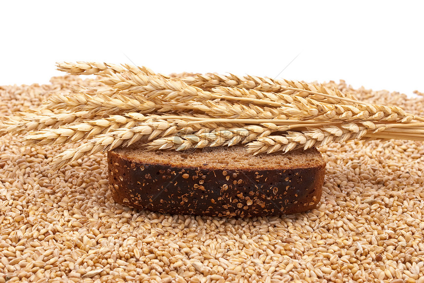 用小麦耳朵切面包面粉玉米白色谷物棕色粮食脆皮燕麦圆形硬皮图片