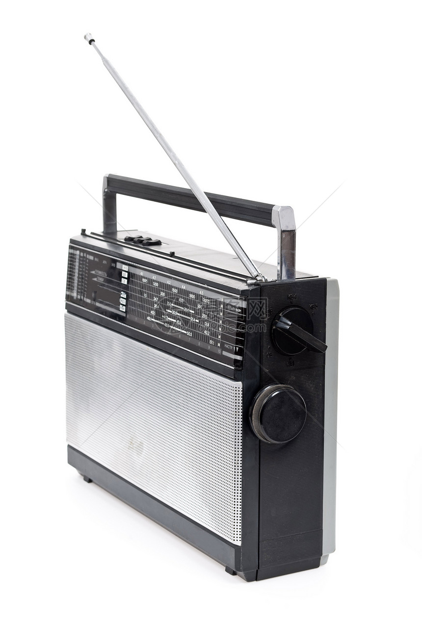 旧无线电台播送海浪风格复古车站盒子广播频率按钮拨号图片