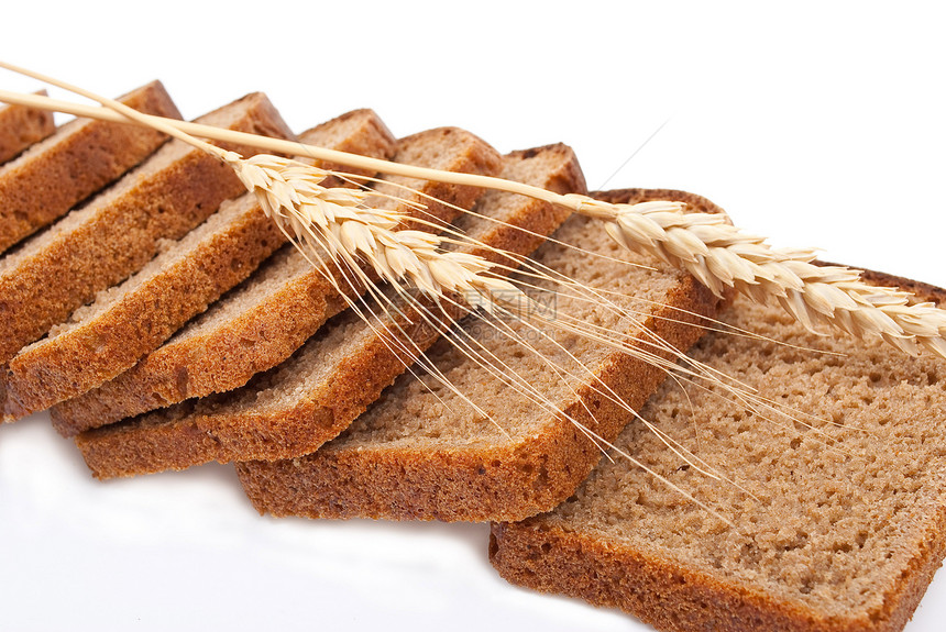 切碎的面包和耳朵燕麦白色面粉厨房食物脆皮玉米小麦棕色粮食图片