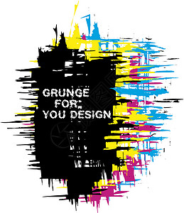 曼查德廷塔CMYK 颜色的 Grunge 背景设计图片