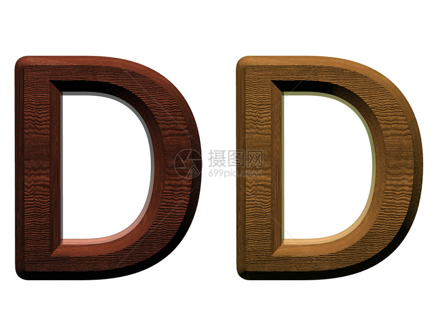 一张木字母字母的字母橡木收藏木头字体商业打印打字稿插图反射涂层图片