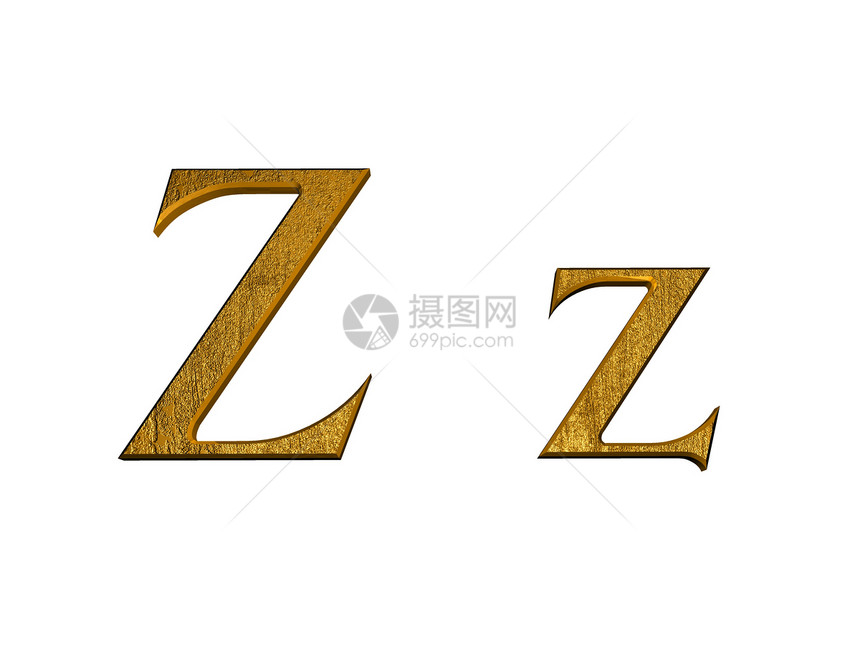 金字母的一字母数字插图金条金子字体脚本金属反射收藏牌匾图片