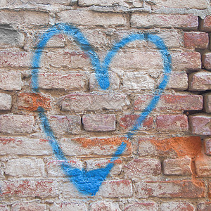 爱心的心象征蓝色友谊性别涂鸦红色热情背景图片