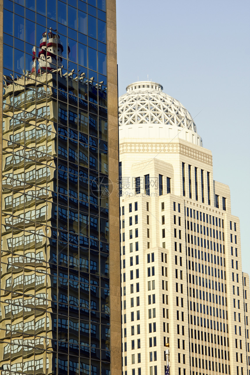 美国肯塔基州路易斯维尔都市结构反射建筑窗户风光办公楼圆顶图片